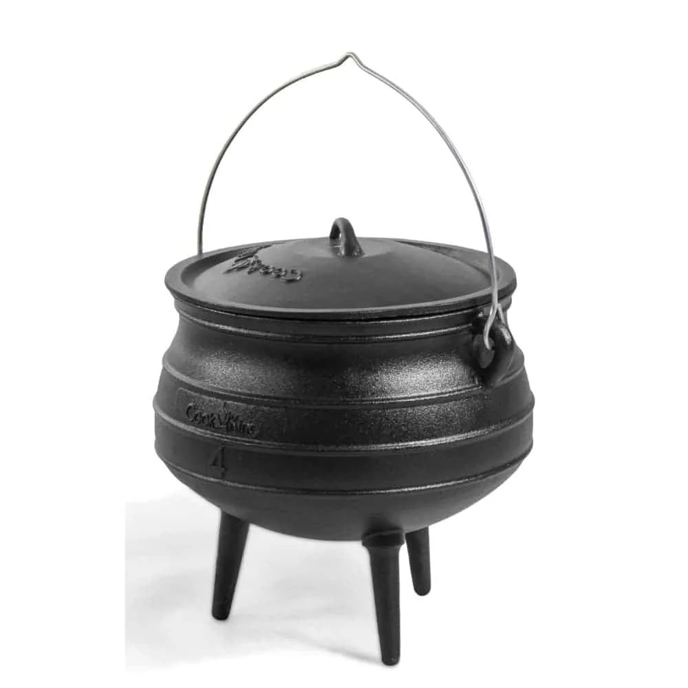 6-Liter Cast Iron Dutch Oven for Open Fire Cooking
