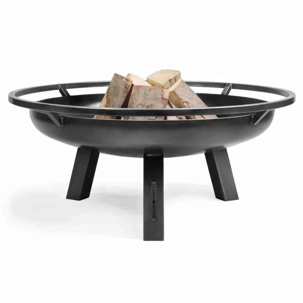 "PORTO 60 cm Fire Pit, Natural Steel, Outdoor Fire Bowl image"