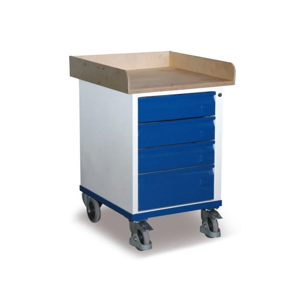 "Rolling Tool Cabinet with 4 Drawers and Top Storage image"