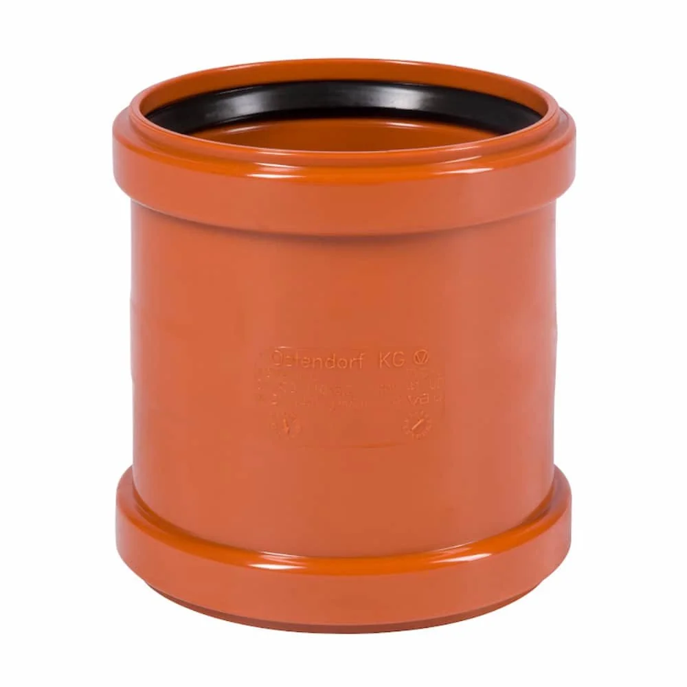 Sewer pipe connector, Double socket coupling, DN315 coupling, Drain pipe coupling, PVC pipe coupling
