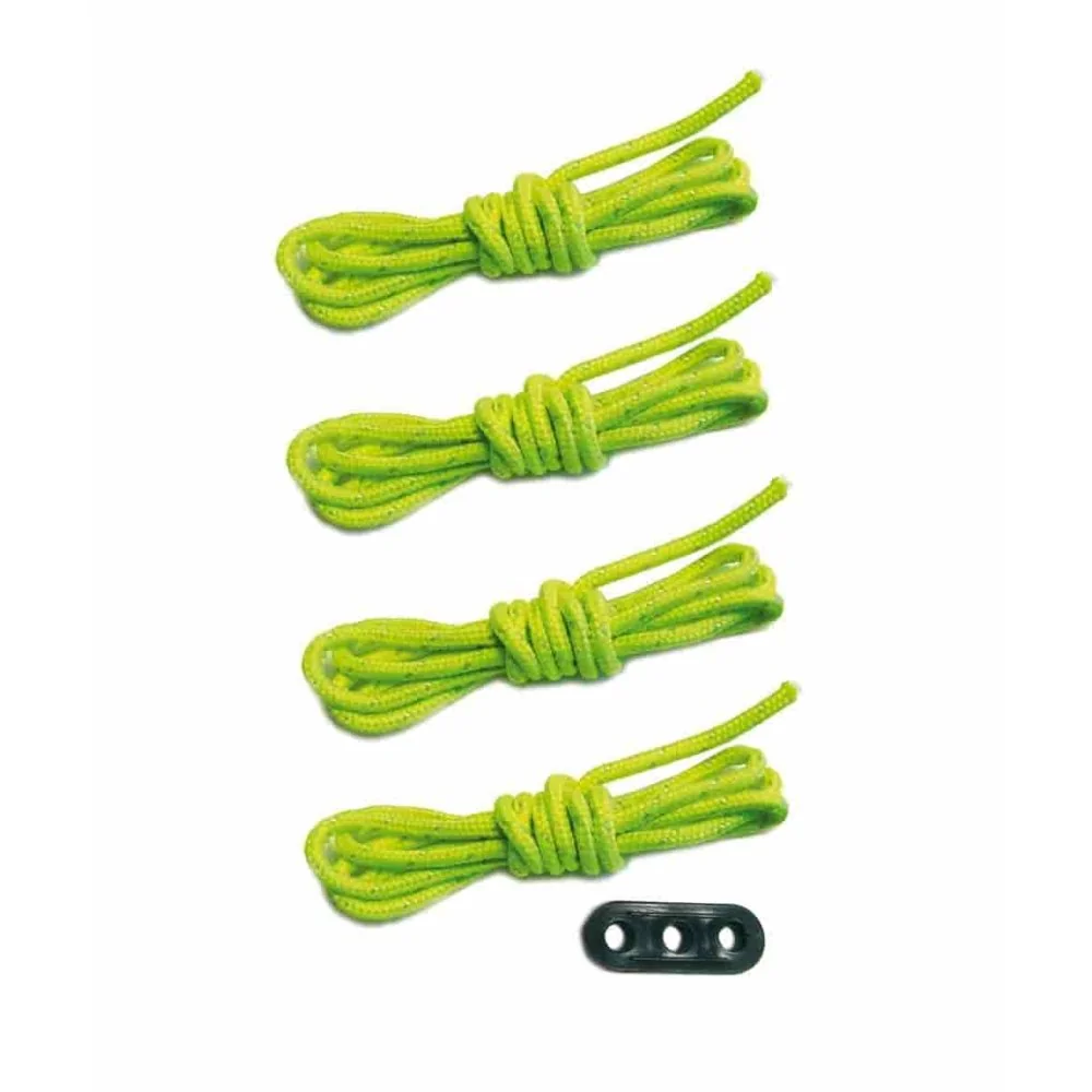 Tent Guyline Set, 4x 3m Reflective Tent Rope with Tensioners