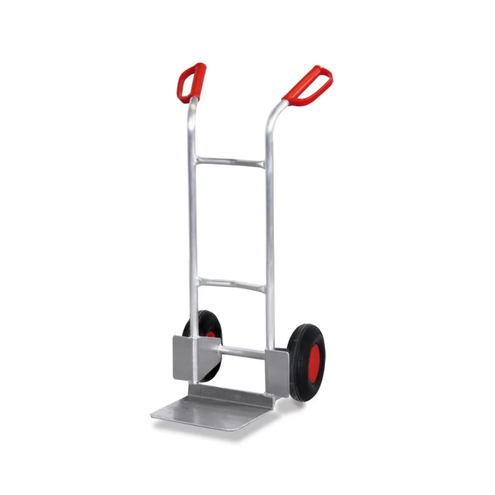 "Aluminum Hand Truck - 150 kg Capacity, Pneumatic Tires image"