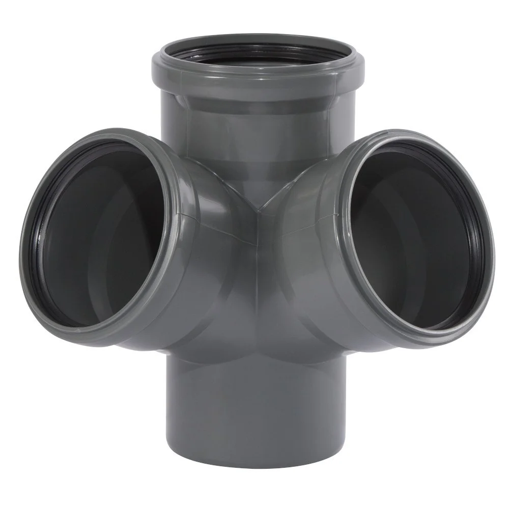 "HTsafeED 110mm Waste Pipe Branch, 67 Degree Angle image"