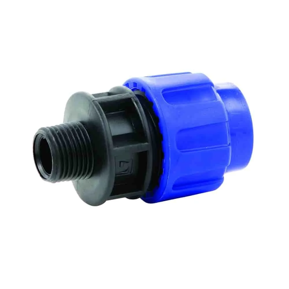"PE Pipe Fitting 20mm, 3/4 inch, Coupling, Drinking Water Safe image"
