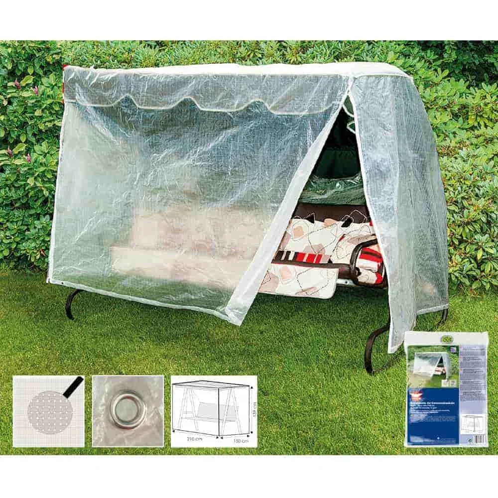 "Clear Patio Swing Cover - 210x150x139cm Outdoor Furniture Cover image"