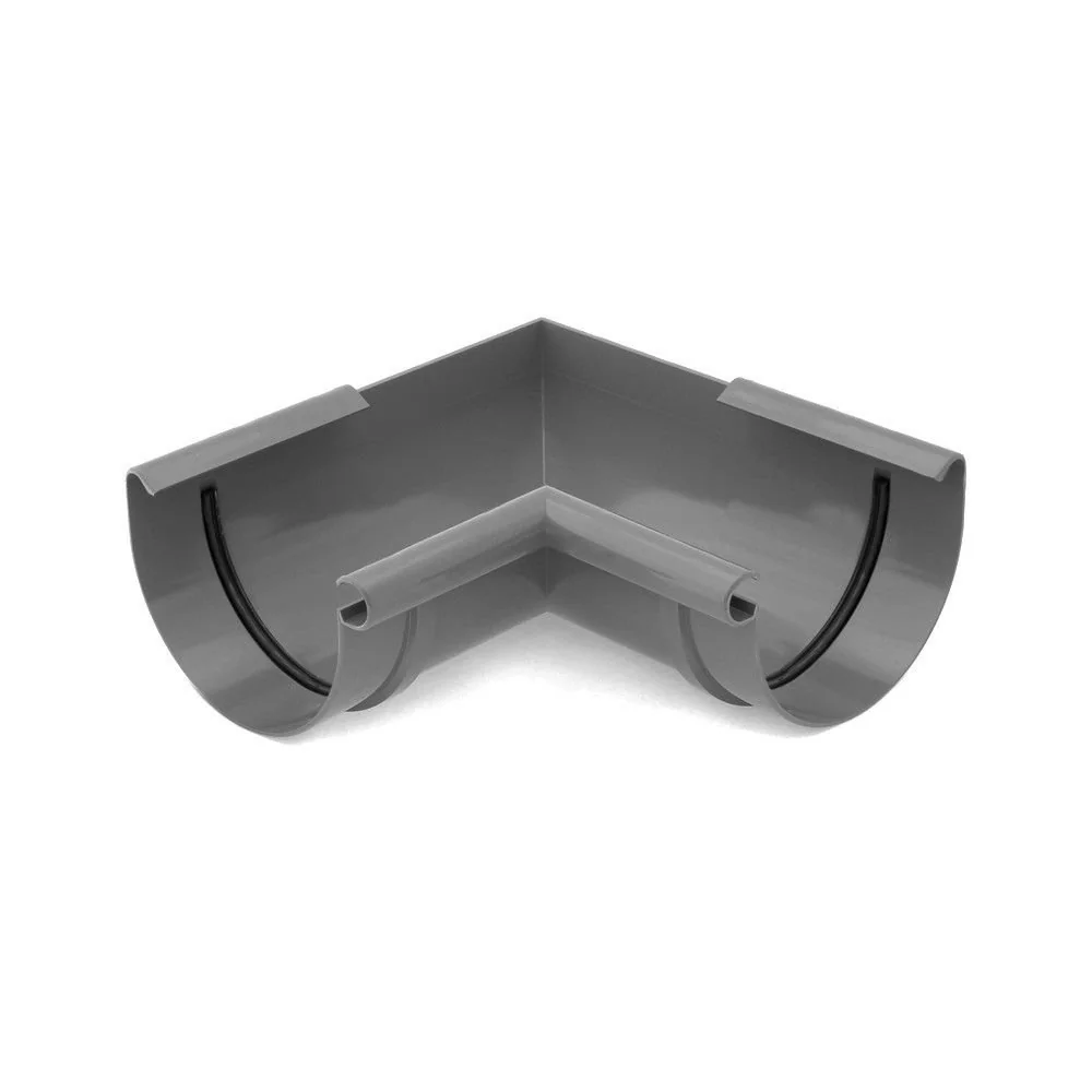 "Graphite Rain Gutter Corner, 90° Inside Angle, System 100 image"