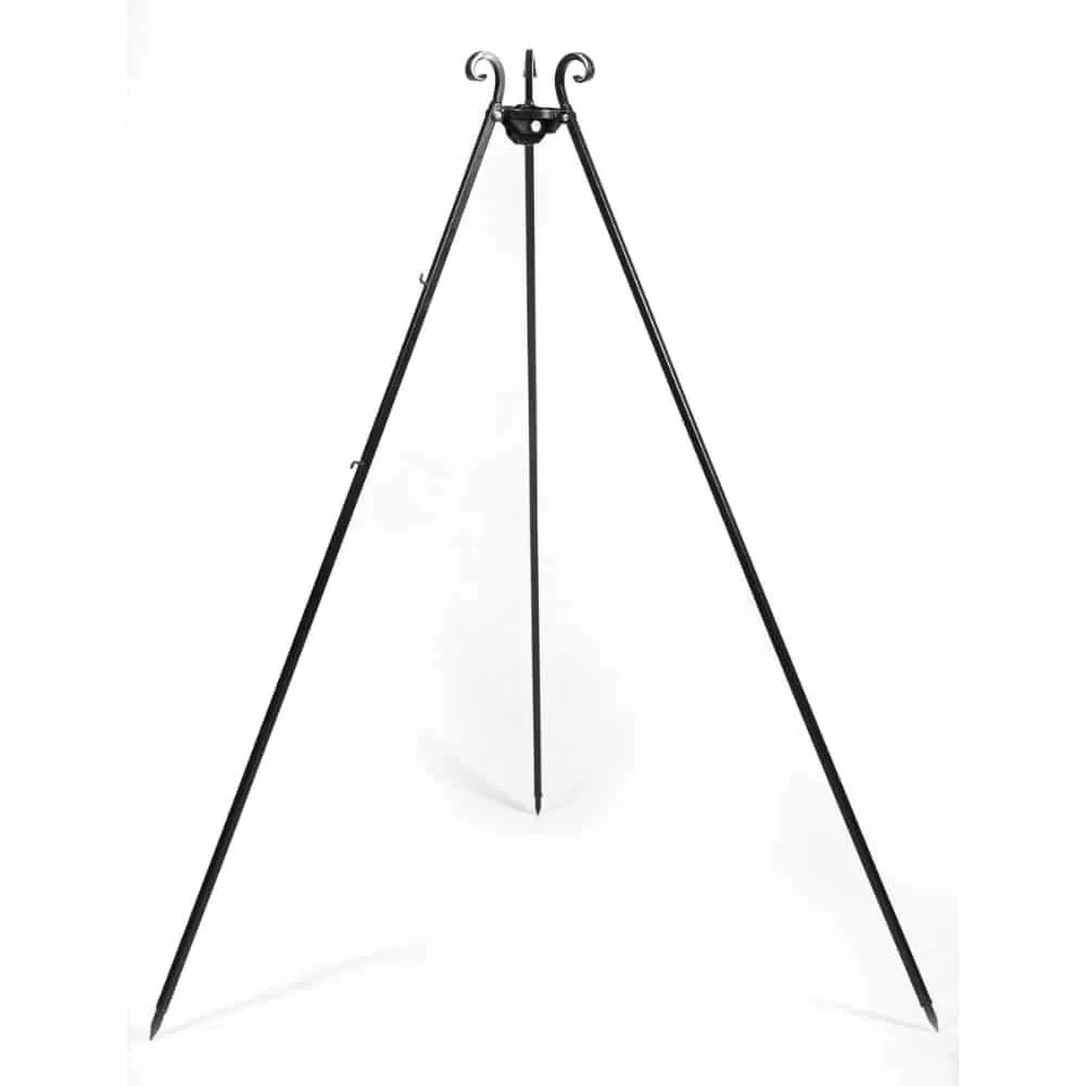 Natural Steel Grill Tripod, 180cm Adjustable Height Fire Pit
