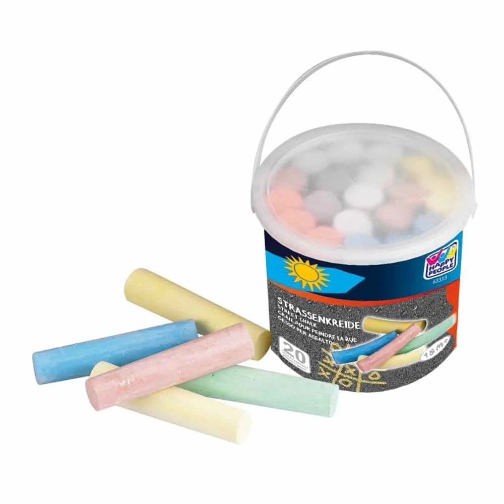 "Sidewalk Chalk Bucket, 20 Pieces - Outdoor Fun for Kids image"