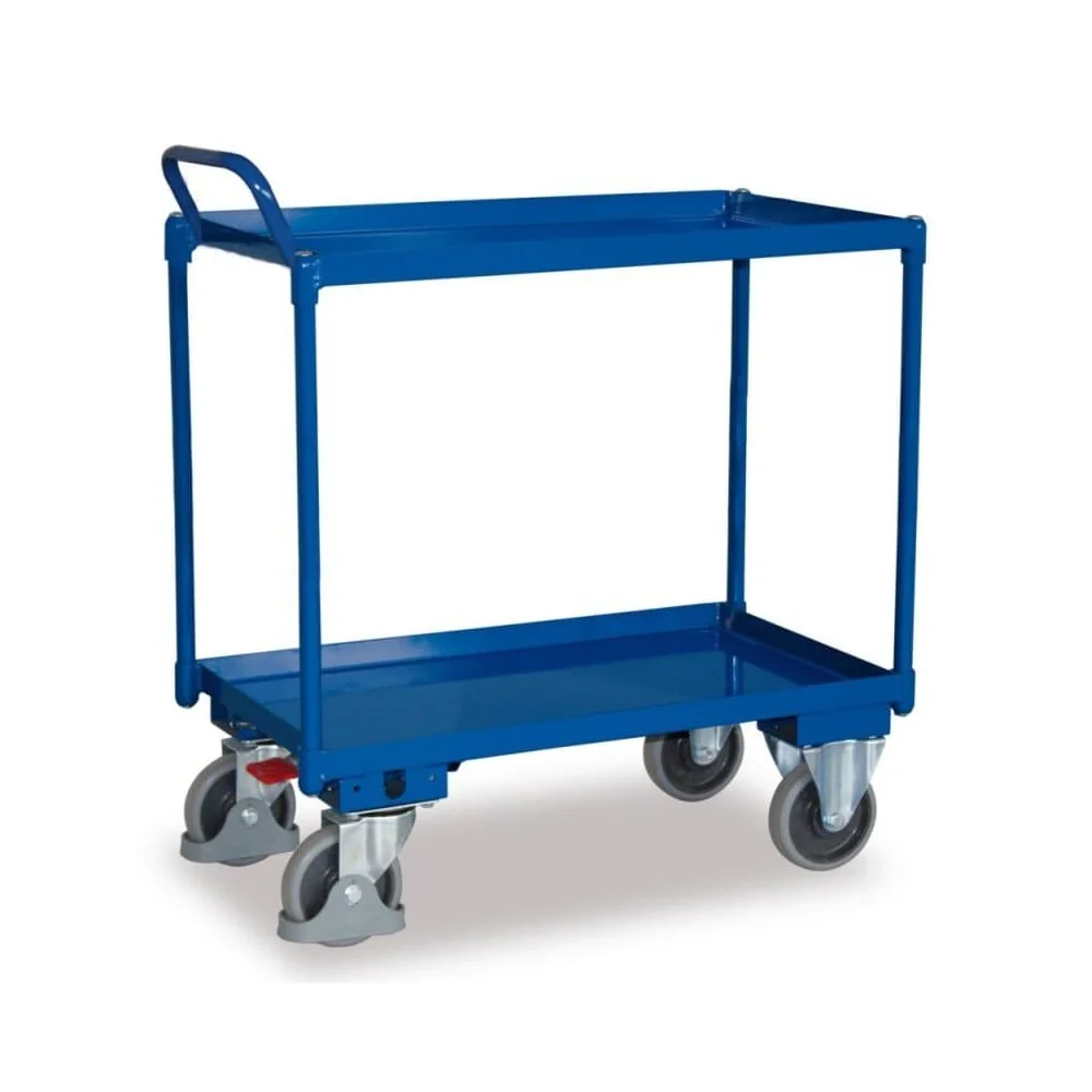 "Heavy Duty Rolling Cart, 2-Tier Tray Cart, 400kg Capacity image"