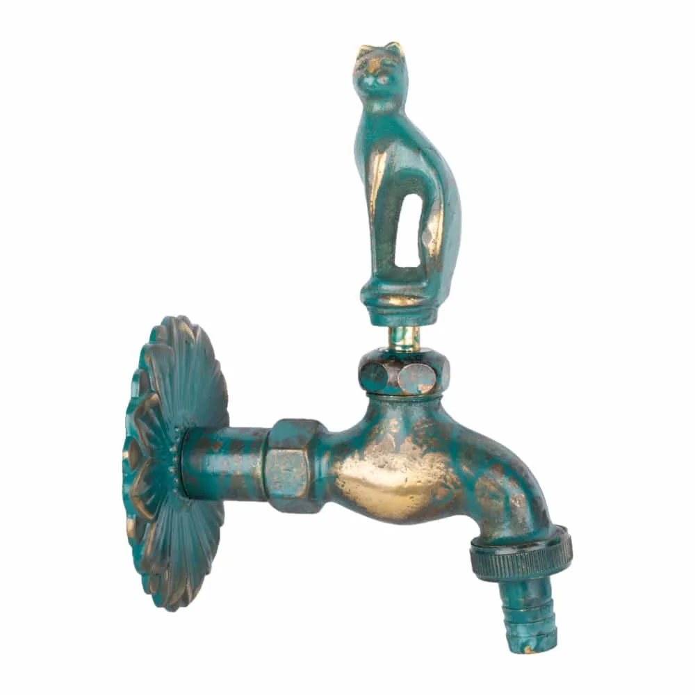 "Vintage Cat Garden Faucet Patina Finish 1/2" image"