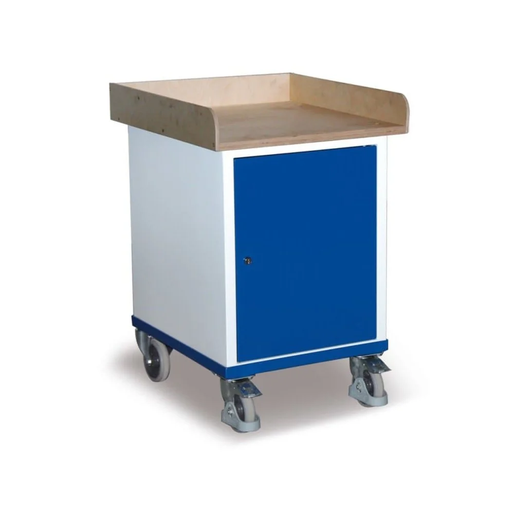 "Rolling Tool Cabinet with Work Surface, Steel, Mobile image"