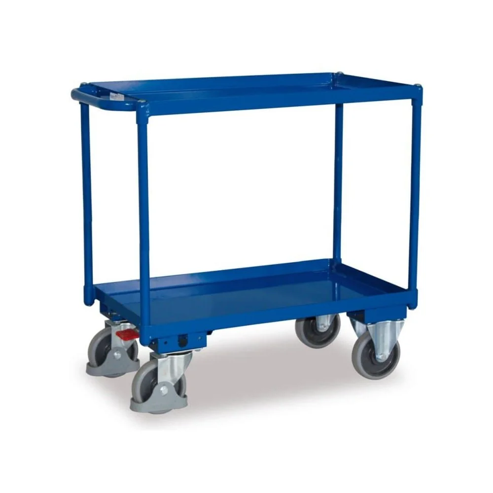 "2-Tier Workshop Trolley Cart, EasySTOP, 400kg Capacity image"
