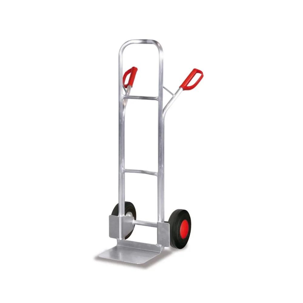 "Aluminum Hand Truck 200 kg, Solid Rubber Tires - Heavy Duty Dolly Cart image"