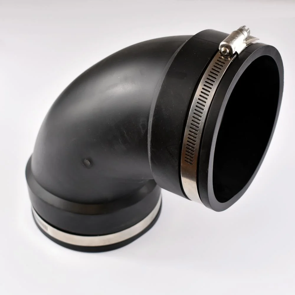 "Flexible Pipe Connector 3 inch, PVC Elbow Fitting image"