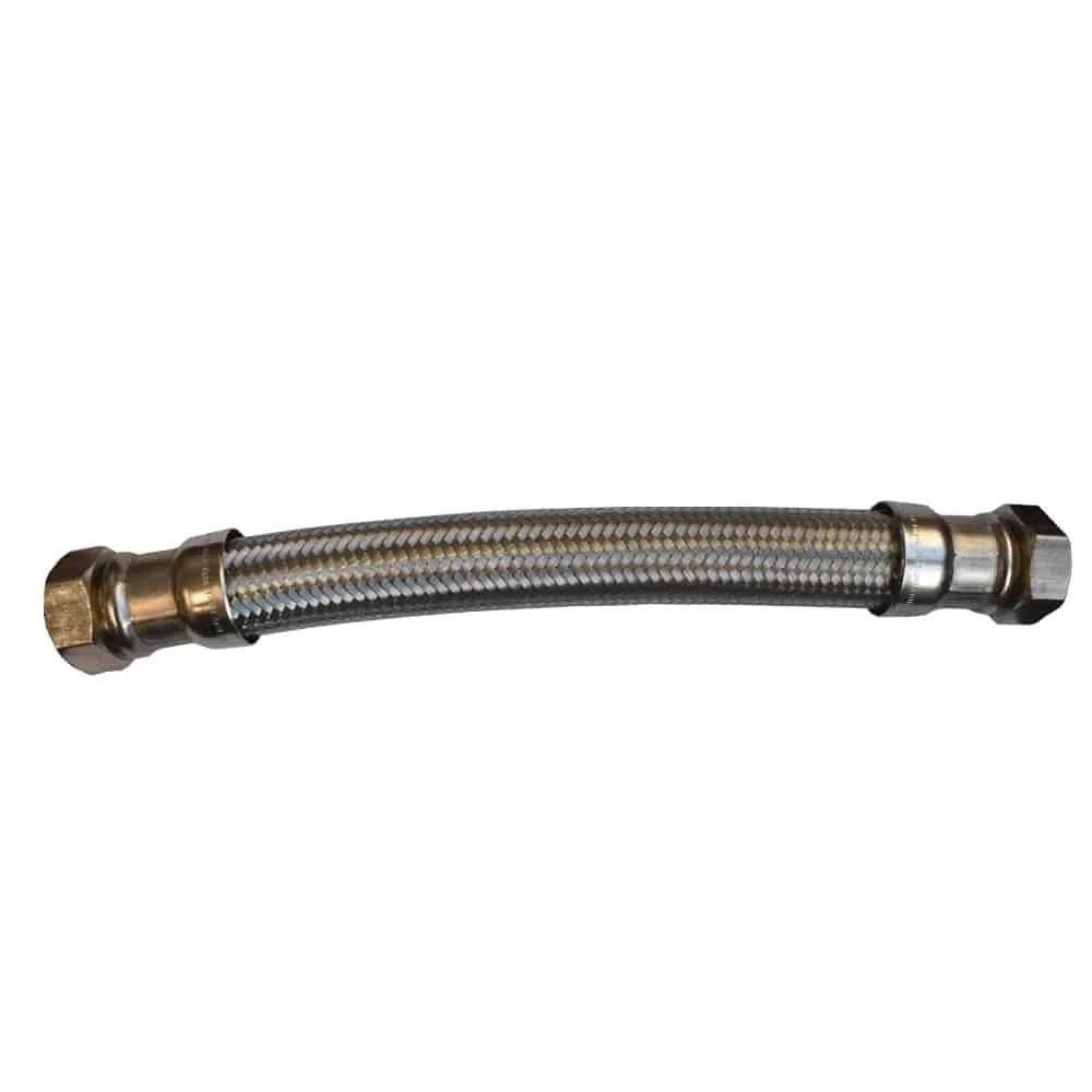 "Stainless Steel Braided Hose DN25 1 Inch 800mm - Potable Water Safe image"