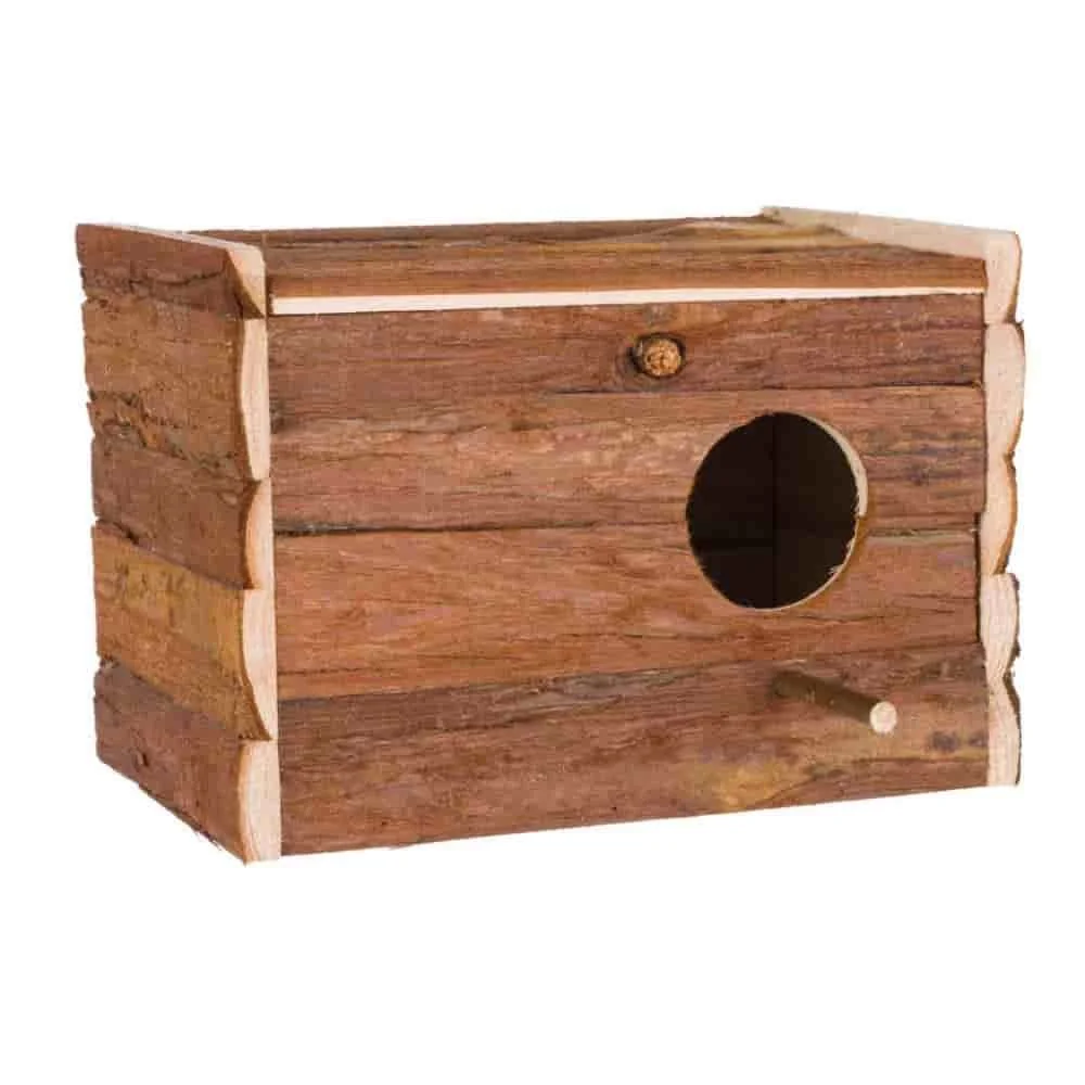 "Bark Birdhouse, Wooden Nesting Box, 30x20x20 cm image"