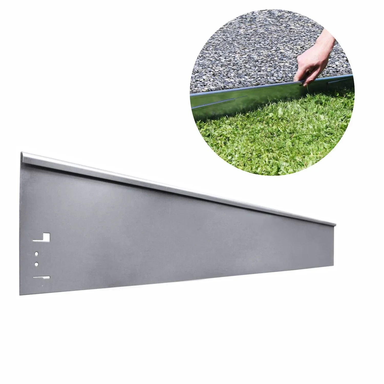 "Lawn edge finishing piece 18.5cm x 113cm | Lawn Edging |Garden edging, color: unpainted image"