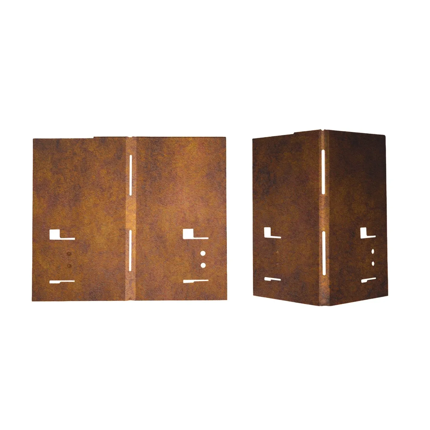 "Corner for lawn edging weathering steel, garden edging, 8 x 8 x 13,5 cm image"