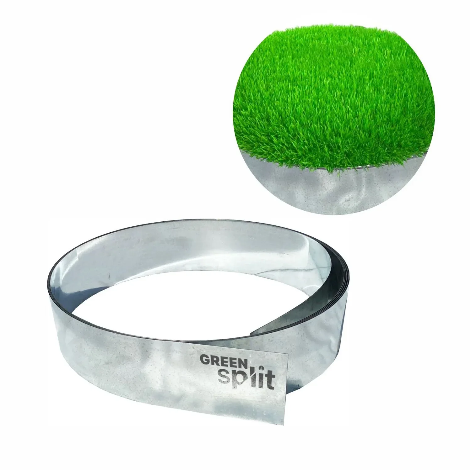 "Lawn edging tape metal aluminium/zinc 20 cm x 15 metres | Garden edging | Garden border edging image"