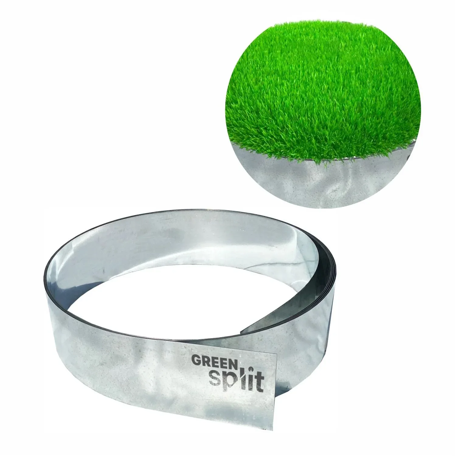 "Lawn edging tape metal aluminium/zinc 25 cm x 10 metres | Garden edging | Garden border edging image"