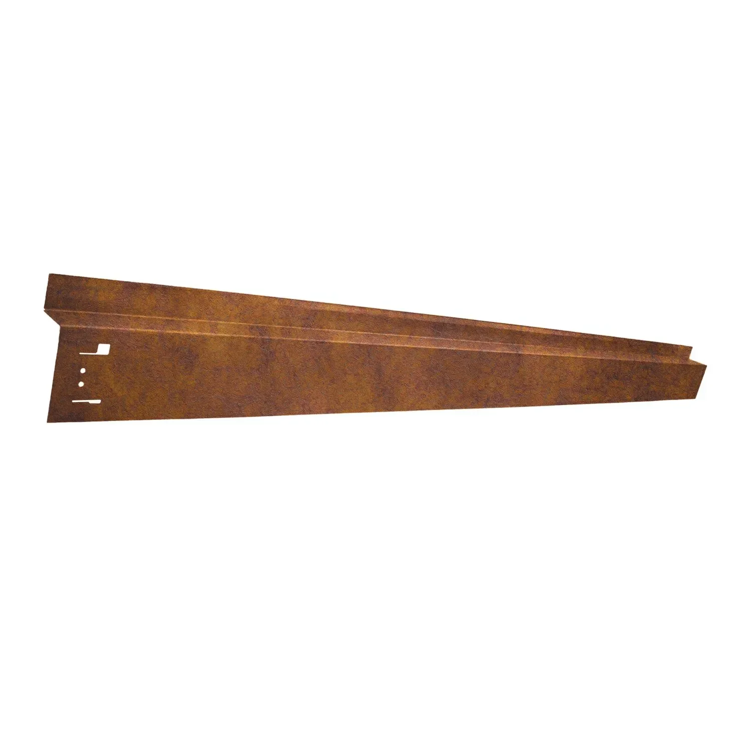 "Lawn edging with wheel arch, weathering steel - 120 x 9.5 cm image"