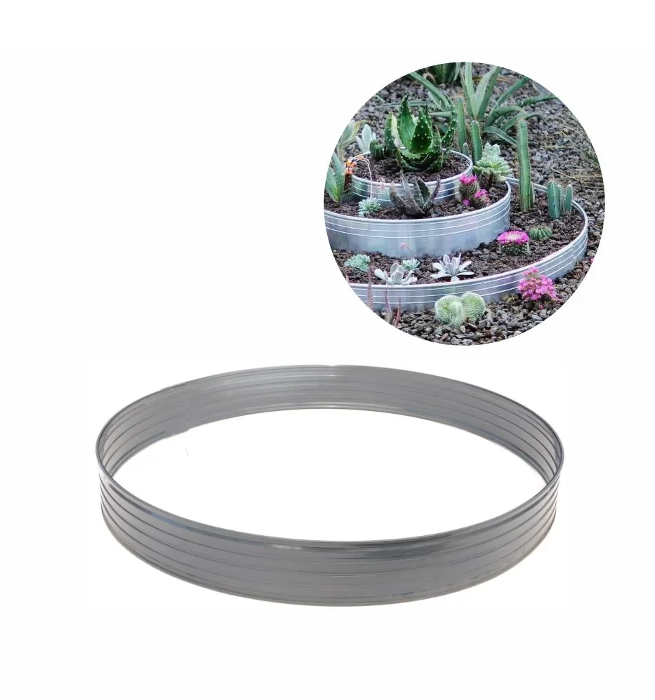 "Alu Round Lawn Edging Height 140 mm Diameter 0.8 m image"