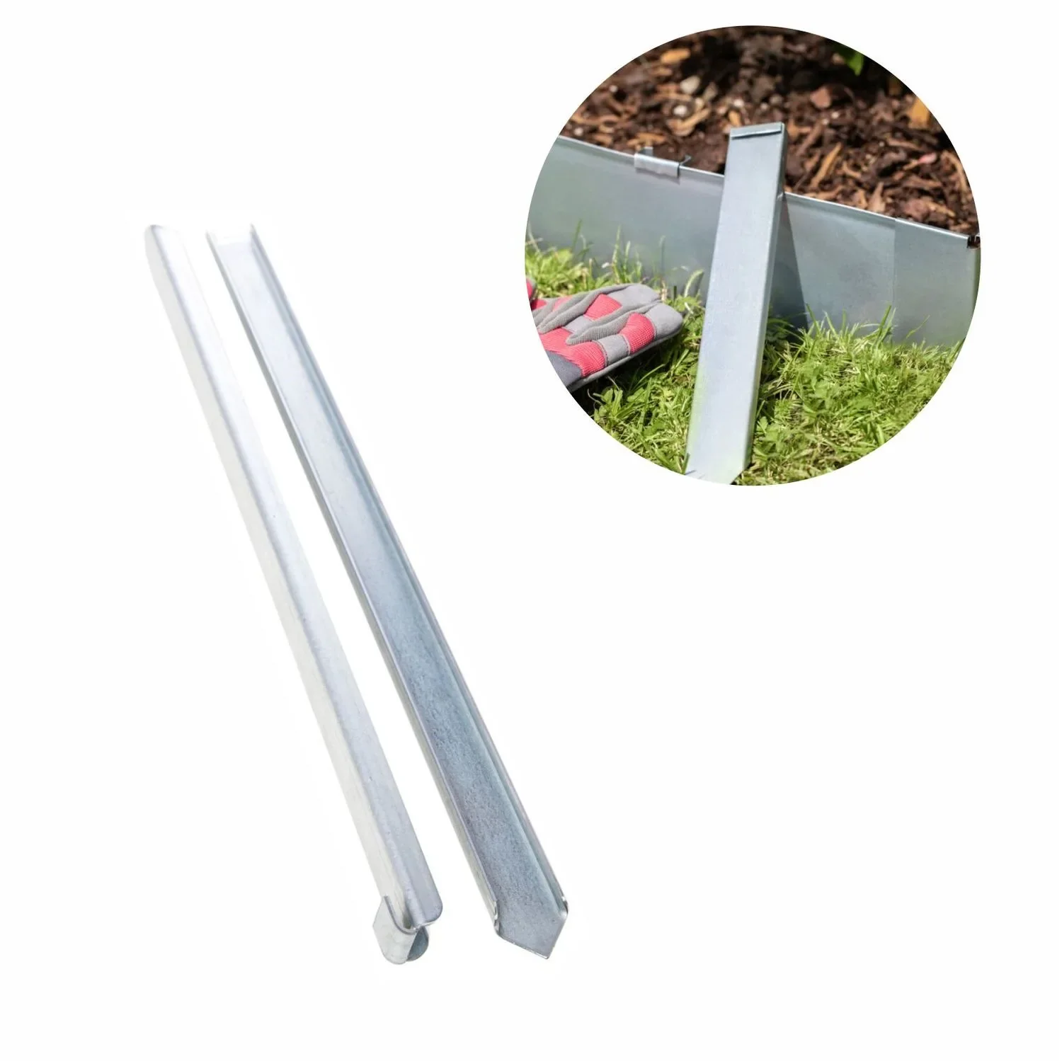 "Ground anchor for narrow Lawn Edgings and Lawn Edging tape 40 x 2.6 x 0.2 cm | Lawn edging image"