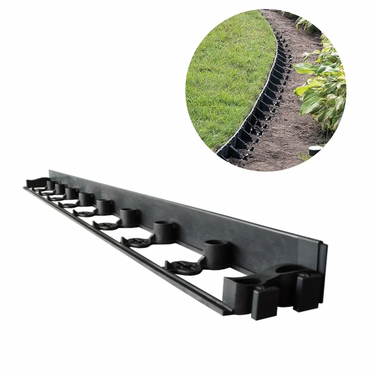 "Plastic Lawn Edging 6cm x 1m | Garden edging image"