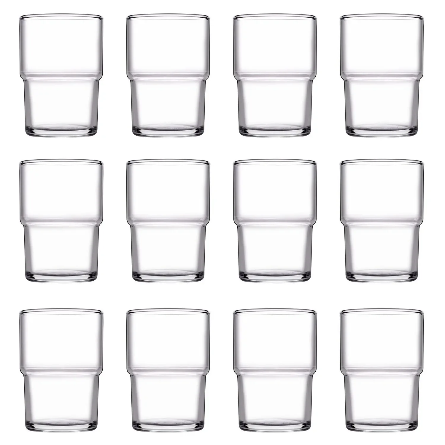 "Drinking glasses, Water glasses set of 12 - Hill, 200ml image"