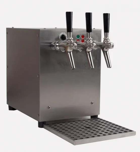 "Mulled wine dispenser, beverage heater - 3-line, 3 kW, with self-priming pumps, stainless steel image"