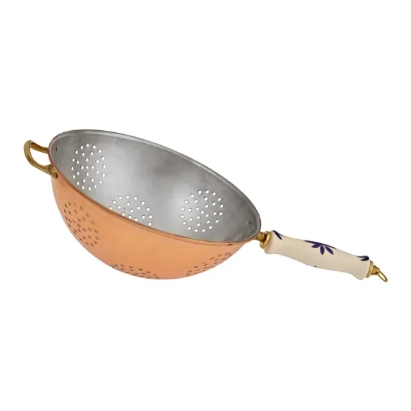 "Colander, strainer - with porcelain handle, diameter: 24 cm image"