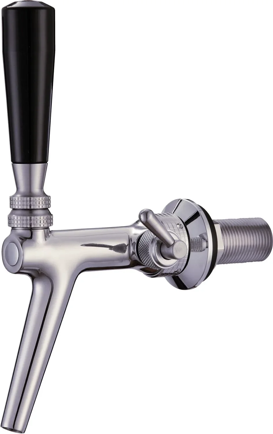 "Beer tap, Beer faucet, Compensator tap - made of stainless steel with plastic compensator, polished image"