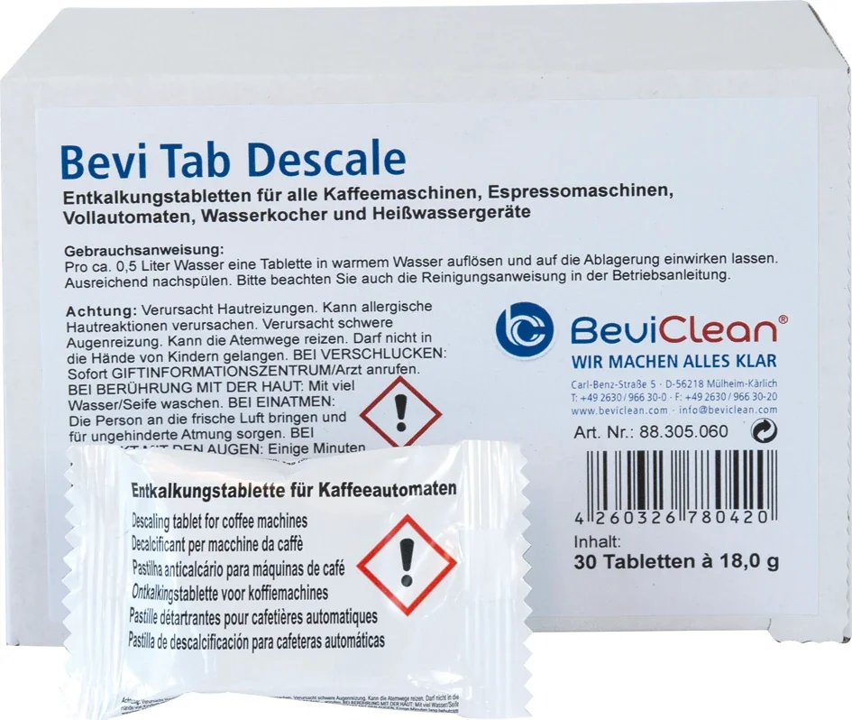 "Descaling tablets, decalcification tablets - Bevi TAB Descale image"