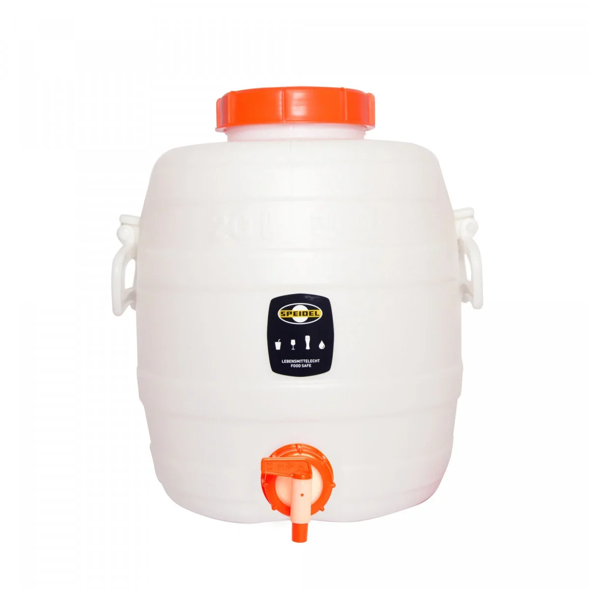 "Speidel Round plastic fermenter, Fermenting barrel with lid and outlet tap - 20L image"