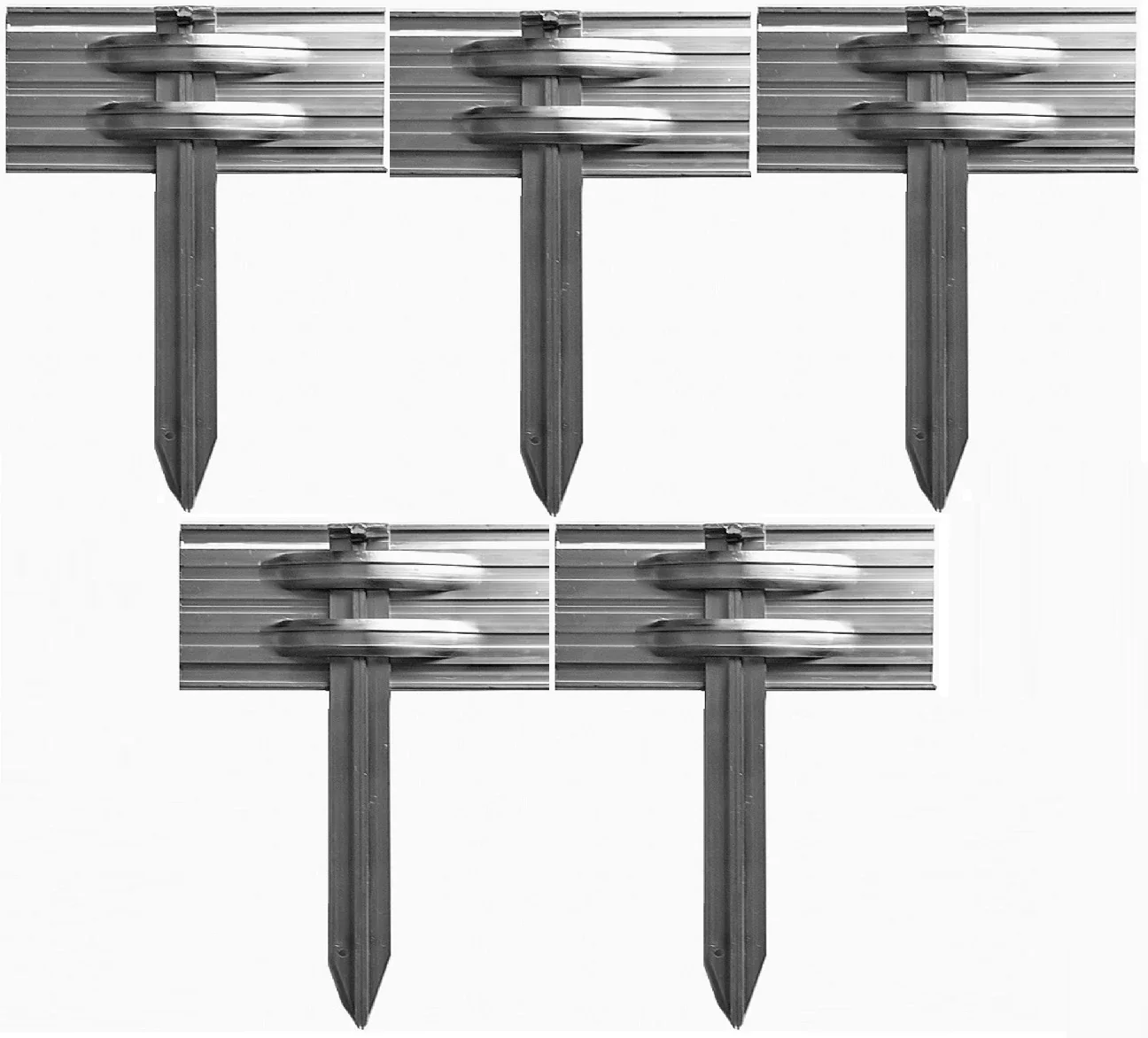 "5 Pack Ground anchor for Ultra strong aluminium lawn edging | Ground pegs | Garden pegs image"