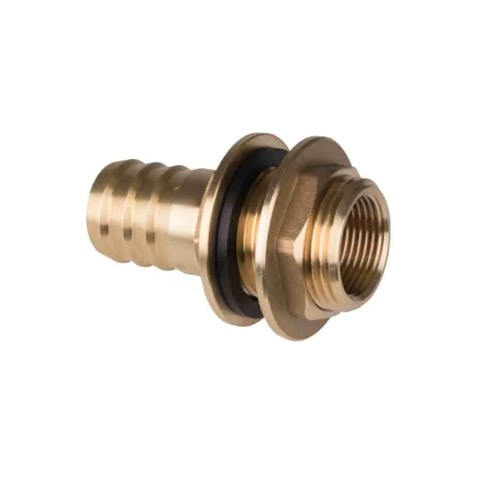 "Rain Barrel Tank Fitting, 1/4 inch, 1 Inch Hose Barb image"