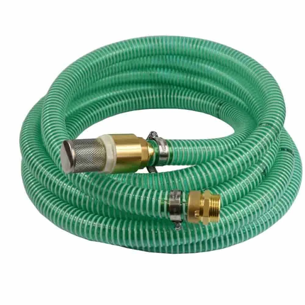 "1 inch suction hose, 25mm suction hose, with strainer, check valve, 1 inch male adapter, 15m image"