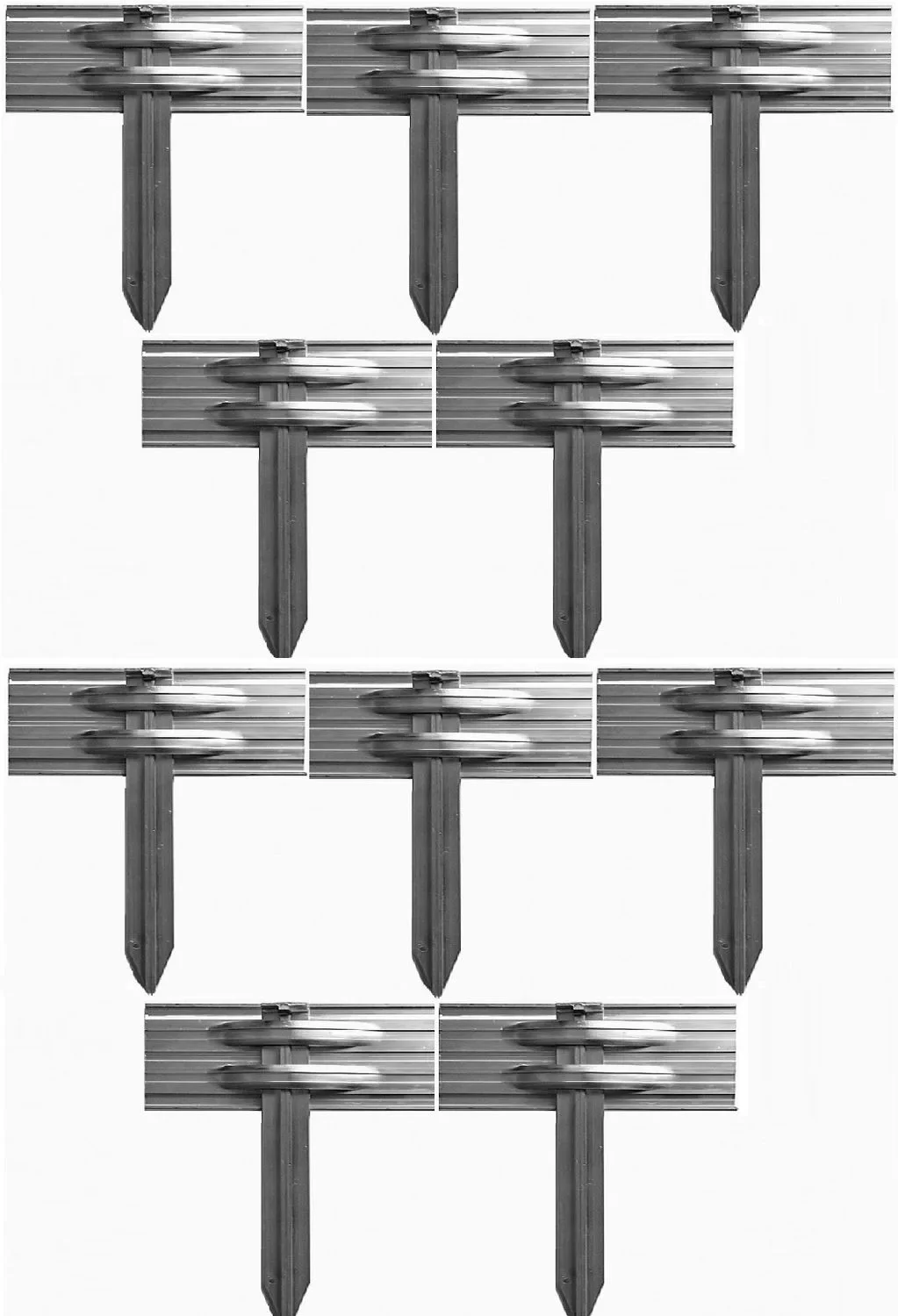 "10 Pack Ground anchor for Ultra strong aluminium lawn edging | Ground pegs | Garden pegs image"