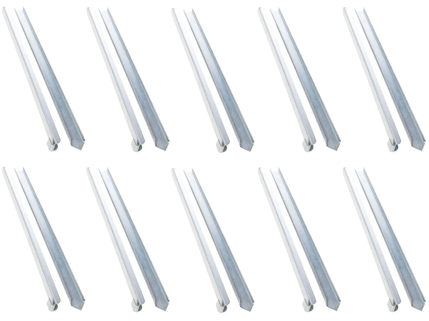 10-Pack Ground Anchors for Lawn Edging, Narrow, 40 x 2.6 x 0.2 cm