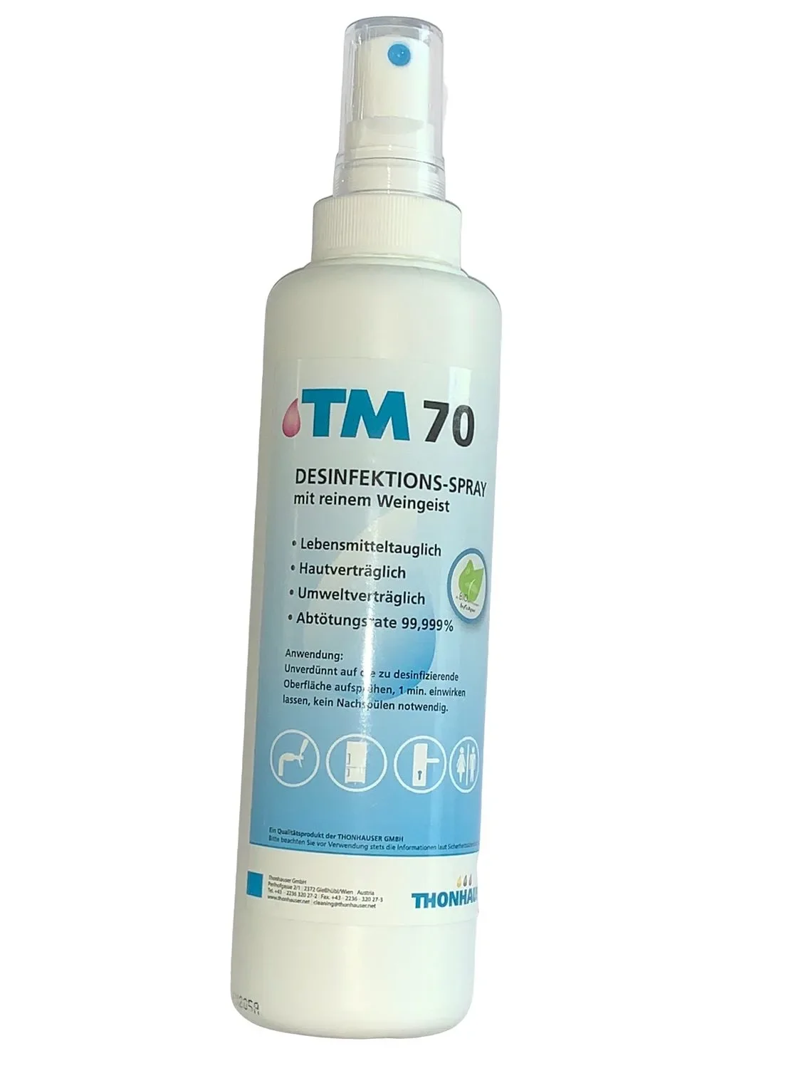 "Disinfectant, sanitizer, disinfection spray - TM 70, spray bottle, 250 ml image"