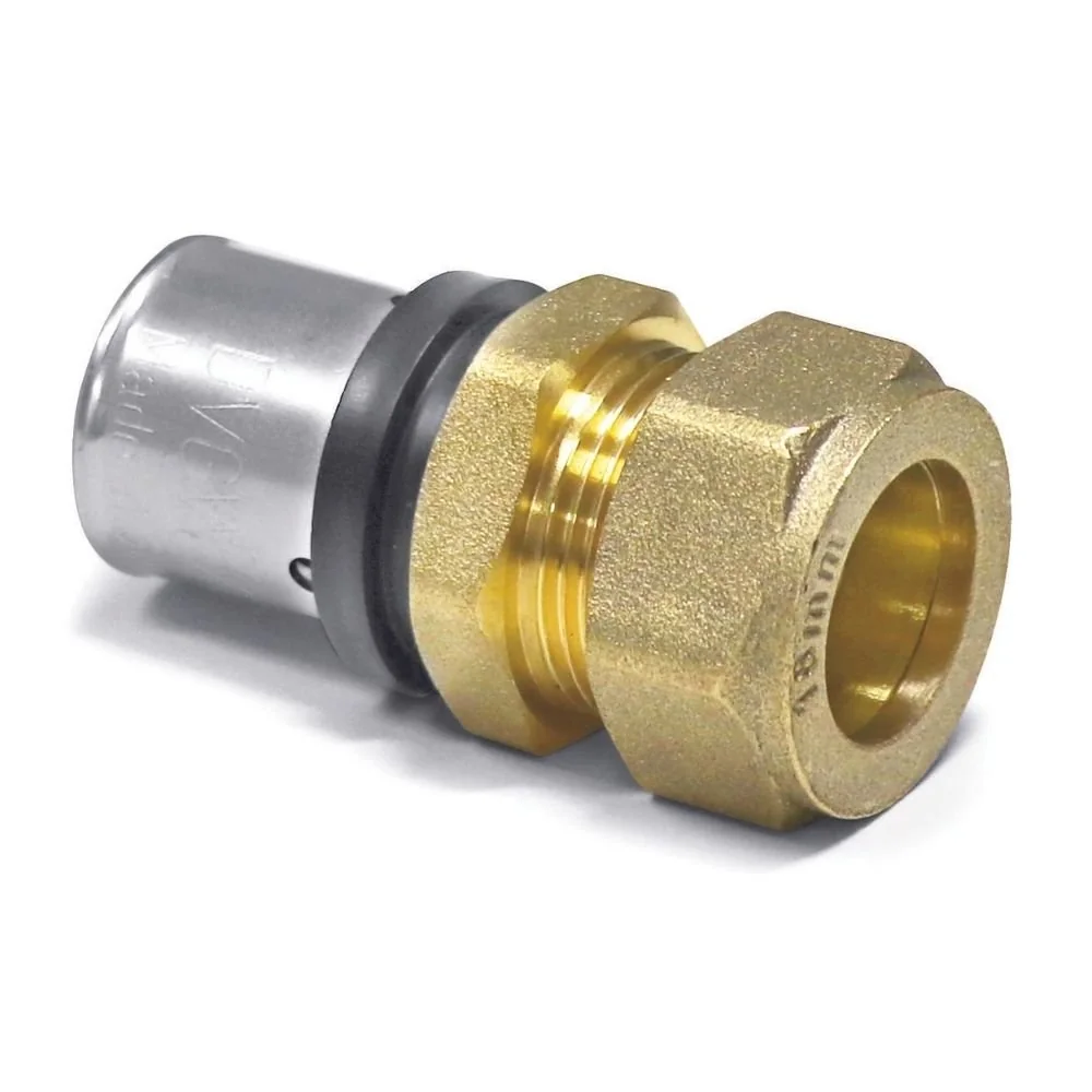Copper Pipe Press Fitting 16 x 2 - 15 mm Connector, DVGW Certified