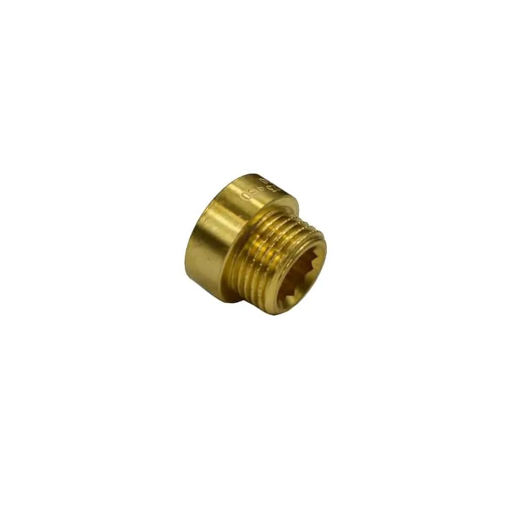 "Threaded Fitting Brass Tap Extension 1 1/4" Male x 1 1/4" Female 15 mm image"