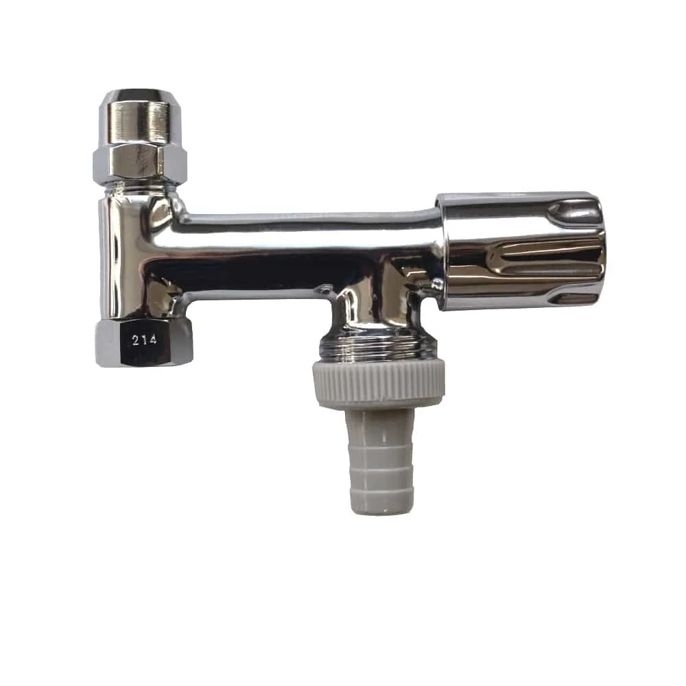 "Double Angle Valve with Comfort Grip - 3/8" x 10 mm x 3/4" x 53 mm Plumbing Valve image"