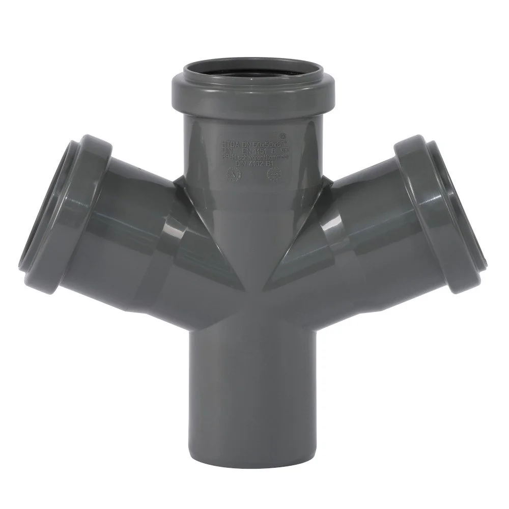 "HTsafeDA Double Branch DN/OD 50/50/50 67 Degree - House Drainage Solution image"