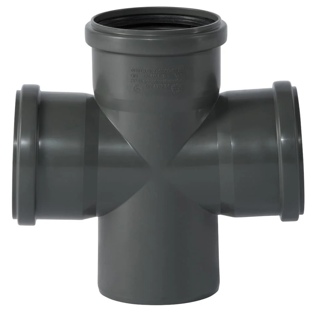 "90/90/90 87 Degree Drain Pipe Branch Fitting image"