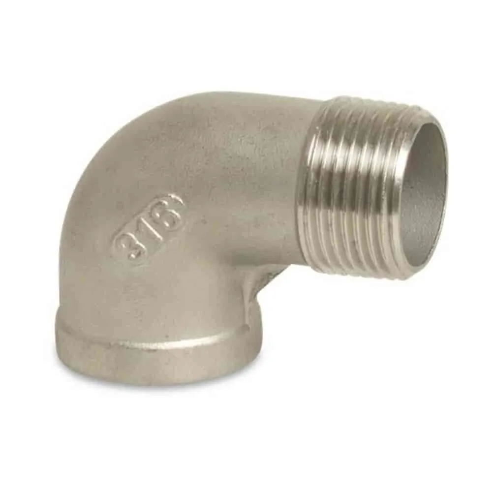 "90 Degree Stainless Steel Elbow, 1/4" Threaded Pipe Fittings image"