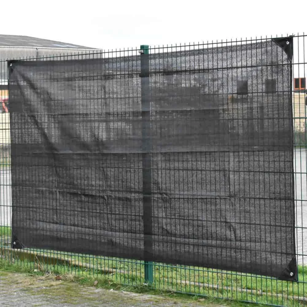 "Construction Fence Netting, Black Privacy Fence Screen 1.80m x 3.45m, Site Fence Screen image"