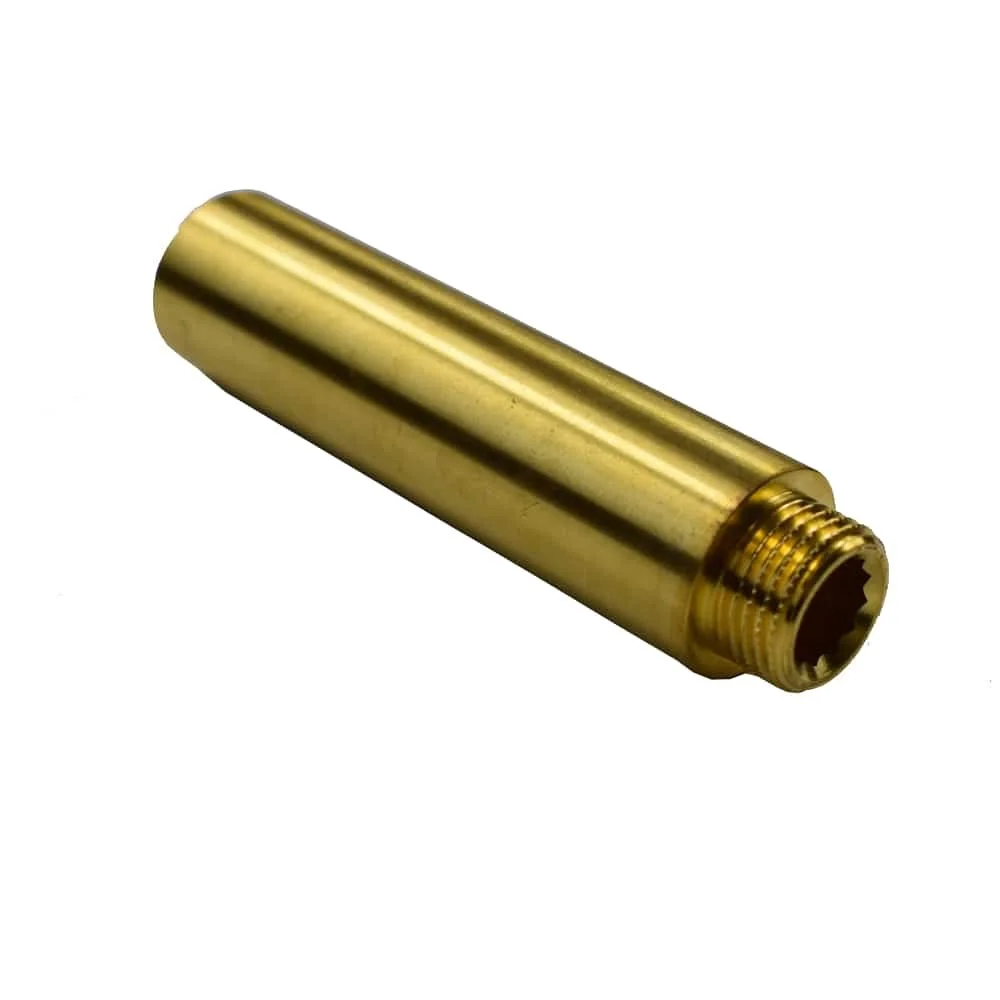 "Threaded Fitting Brass Tap Extension 1/2" M x 1/2" F 100 mm image"
