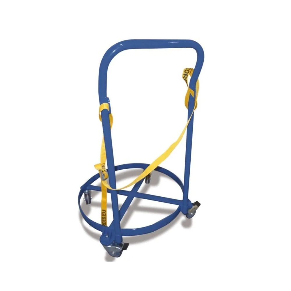 "200 Liter Drum Dolly with Handle and Strap - Heavy Duty Barrel Cart image"