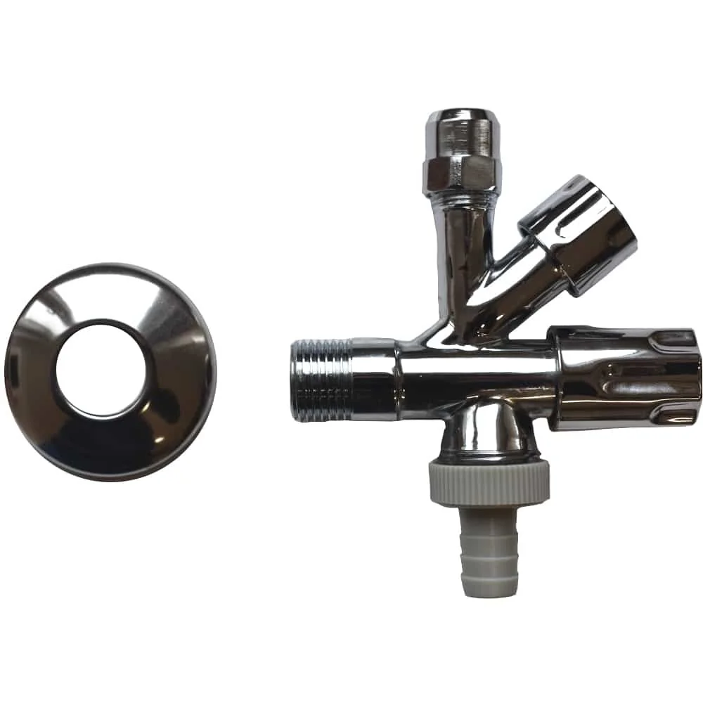 "Combination Angle Valve, Comfort Grip, 1/2 Inch with Appliance Connection image"